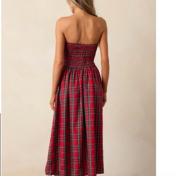Holiday Glam! Avara Victoria Strapless Plaid Midi Dress – Size S – NWT - Picture 3 of 10